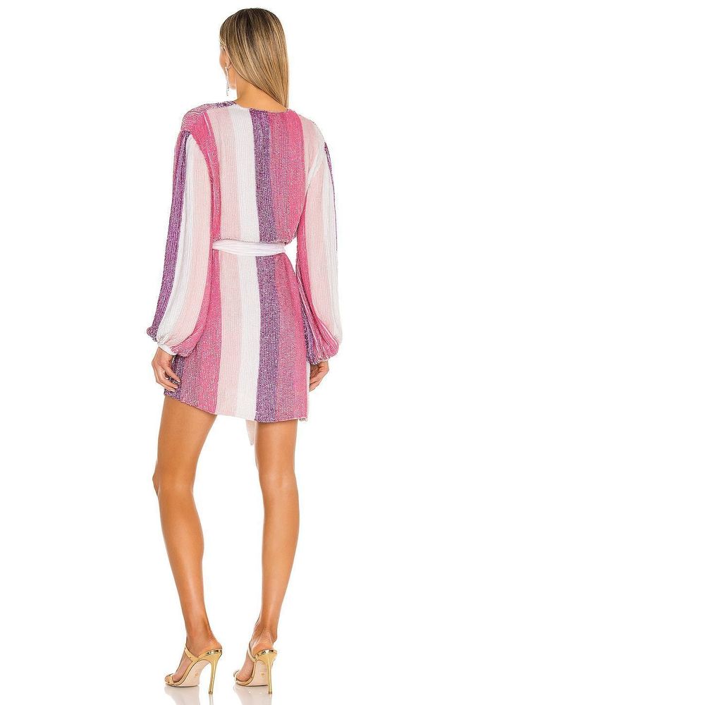 NEW Size M retrofete Gabrielle Dress in Multi Pink Stripe REVOLVE MSRP $655 - Picture 3 of 8